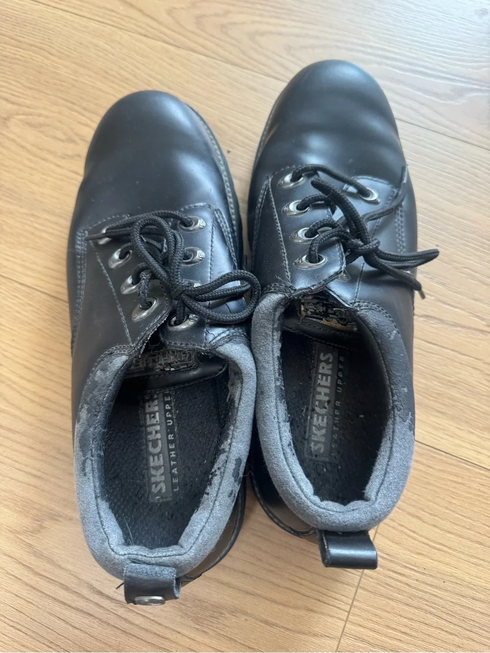 Skechers Men’s Black Lace-Up Casual Oxfords